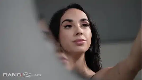 pretty and raw sexy latina took on two cocks for the first time